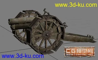 3D打印模型《战地1918》6毫米火炮的图片