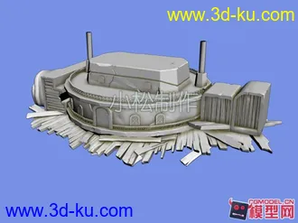3D打印模型渔船  破渔船 鱼头船战斗 海贼王建筑的图片