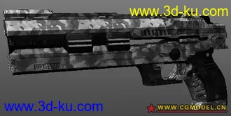 3D打印模型重复 次时代科幻手枪的图片