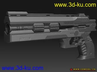 3D打印模型重复 次时代科幻手枪的图片