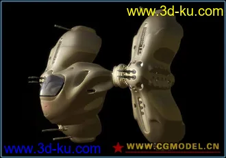 3D打印模型科幻炮艇1 maya科幻系列的图片