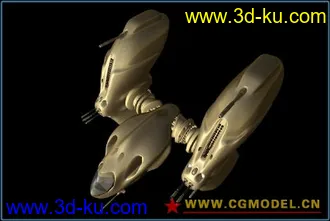 3D打印模型科幻炮艇1 maya科幻系列的图片