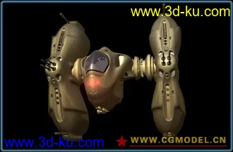 3D打印模型科幻炮艇1 maya科幻系列的图片
