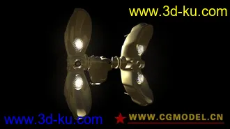3D打印模型科幻炮艇1 maya科幻系列的图片