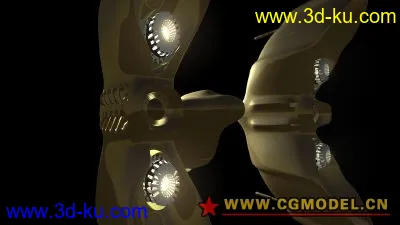 科幻炮艇1 maya科幻系列模型的图片6