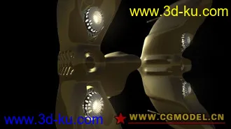 3D打印模型科幻炮艇1 maya科幻系列的图片