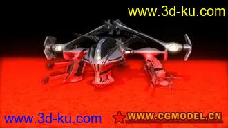 3D打印模型科幻炮艇2 maya科幻系列的图片