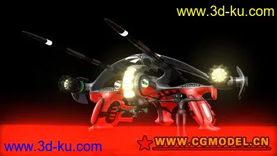 科幻炮艇2 maya科幻系列模型的图片4