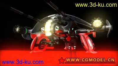 科幻炮艇2 maya科幻系列模型的图片5