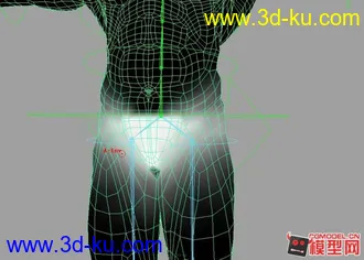 3D打印模型手绑角色，权重刷了一部分。的图片