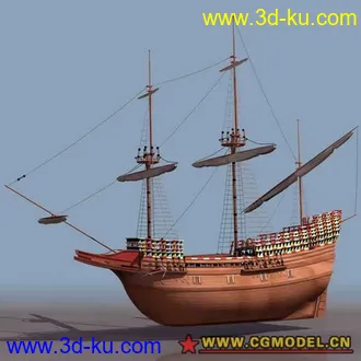 3D打印模型中世纪欧洲著名战舰合集 单独打包 省分的图片