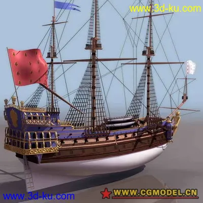 中世纪欧洲著名战舰合集 单独打包 省分模型的图片3