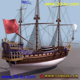 3D打印模型中世纪欧洲著名战舰合集 单独打包 省分的图片