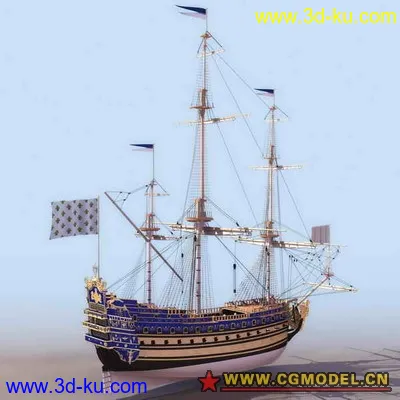 中世纪欧洲著名战舰合集 单独打包 省分模型的图片4