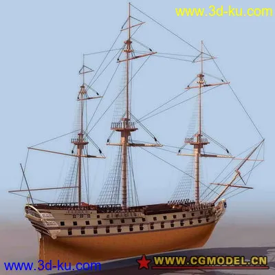 中世纪欧洲著名战舰合集 单独打包 省分模型的图片5