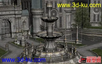 3D打印模型鬼泣4第一关的建筑中世纪建筑的图片