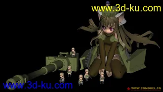 3D打印模型炮兵Loli和可爱的兵仔们的图片