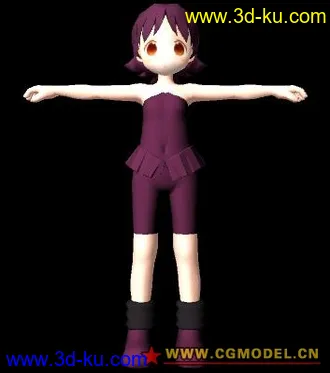 3D打印模型穿可爱舞蹈服的Loli的图片