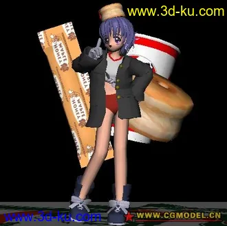 3D打印模型可爱小妹妹（穿健美裤）的图片