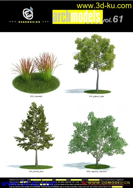 Evermotion Archmodels vol. 61树木模型下载种子的图片4