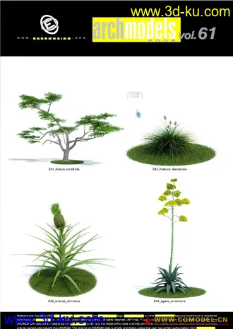 Evermotion Archmodels vol. 61树木模型下载种子的图片