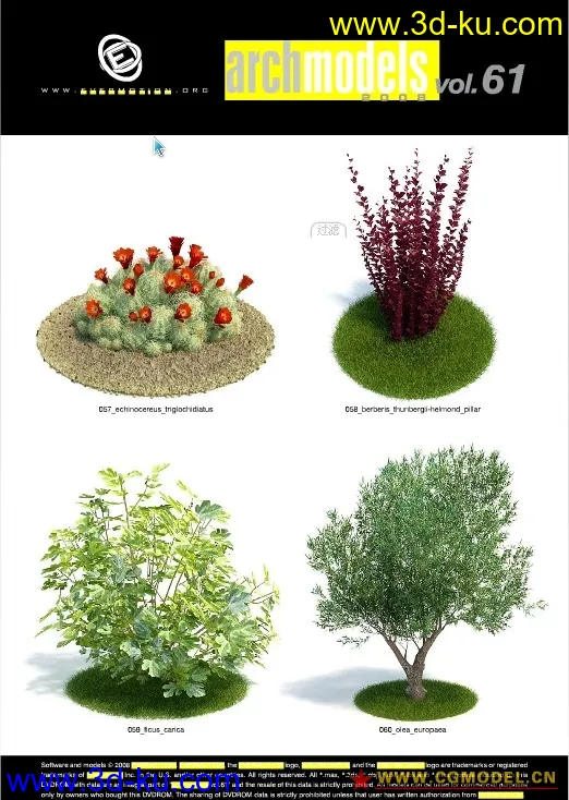 Evermotion Archmodels vol. 61树木模型下载种子的图片15