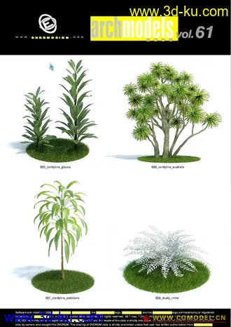 Evermotion Archmodels vol. 61树木模型下载种子的图片