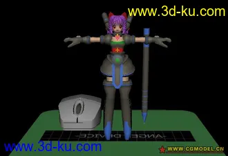 3D打印模型电脑配件改装的小MM的图片