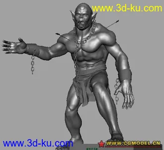 3D打印模型超酷半兽人  精模的图片