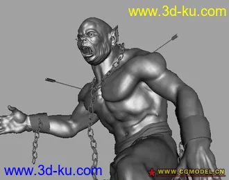 3D打印模型超酷半兽人  精模的图片