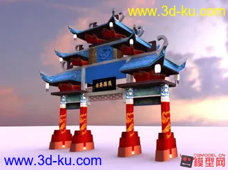 牌樓模型的图片