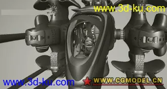 3D打印模型科幻炮艇4 maya科幻系列 mb格式的图片