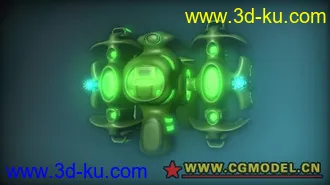 3D打印模型科幻炮艇4 maya科幻系列 mb格式的图片