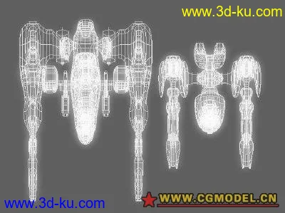 科幻炮艇5 maya科幻系列 mb格式模型的图片5