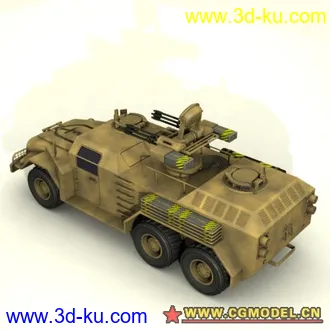 3D打印模型防空型武装吉普 MAX格式 内附所需贴图的图片