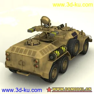 3D打印模型防空型武装吉普 MAX格式 内附所需贴图的图片