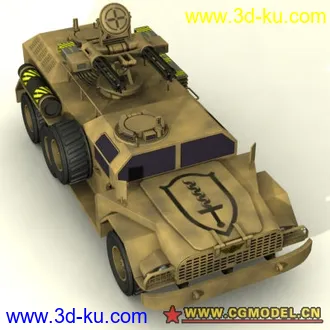 3D打印模型防空型武装吉普 MAX格式 内附所需贴图的图片