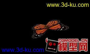 3D打印模型蝴蝶 飞行 动画 绑定的图片