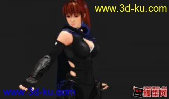3D打印模型DOA 霞 忍者黑装的图片