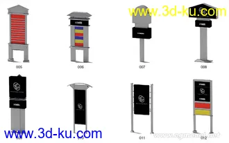 3D打印模型广告牌灯箱的图片