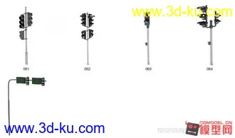 3D打印模型马路红绿灯的图片