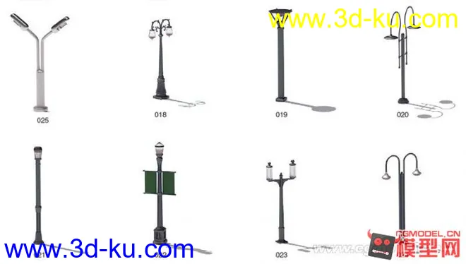 一些马路路灯模型的图片1