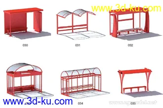 3D打印模型公共休息亭子的图片