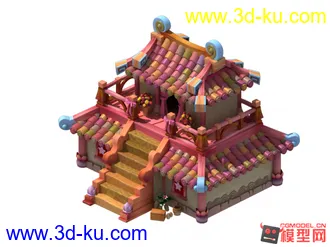 3D打印模型Q版建筑的图片