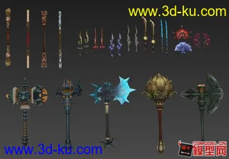 3D打印模型斗战神武器大全，非常的全的图片