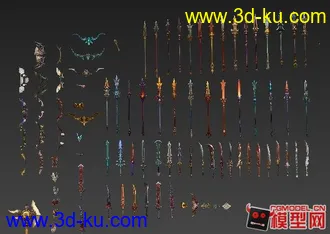 3D打印模型斗战神武器大全，非常的全的图片