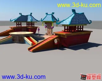 3D打印模型古代擂台的图片