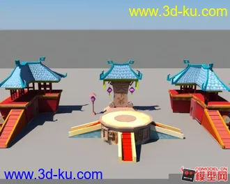 3D打印模型古代擂台的图片
