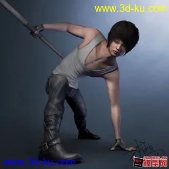 3D打印模型原创人物+完美绑定的图片