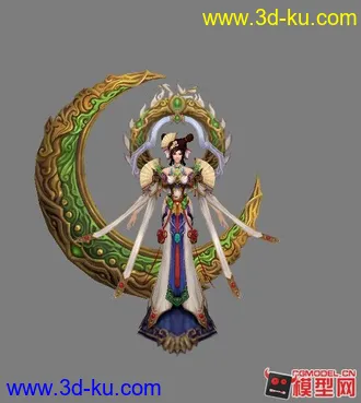 3D打印模型诛仙2boss月 美女的图片